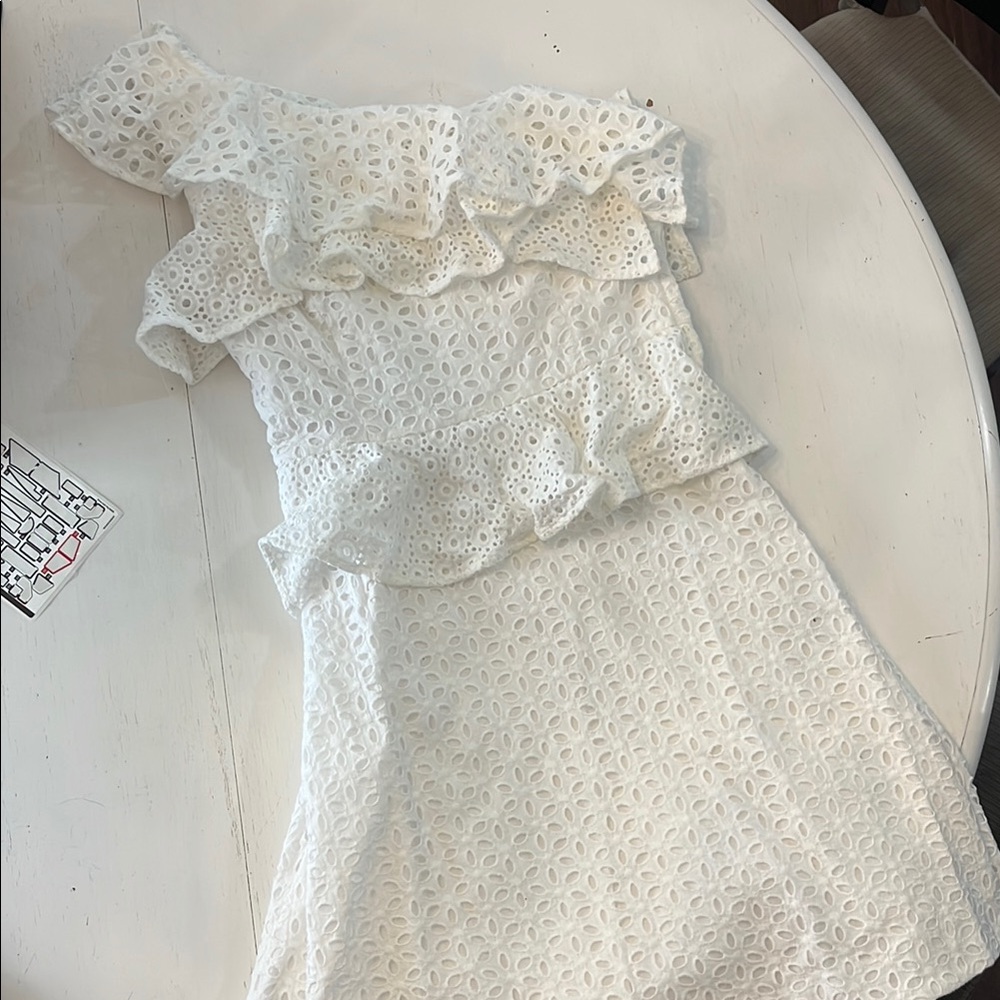 Lilly Pulitzer White One Shoulder Dress